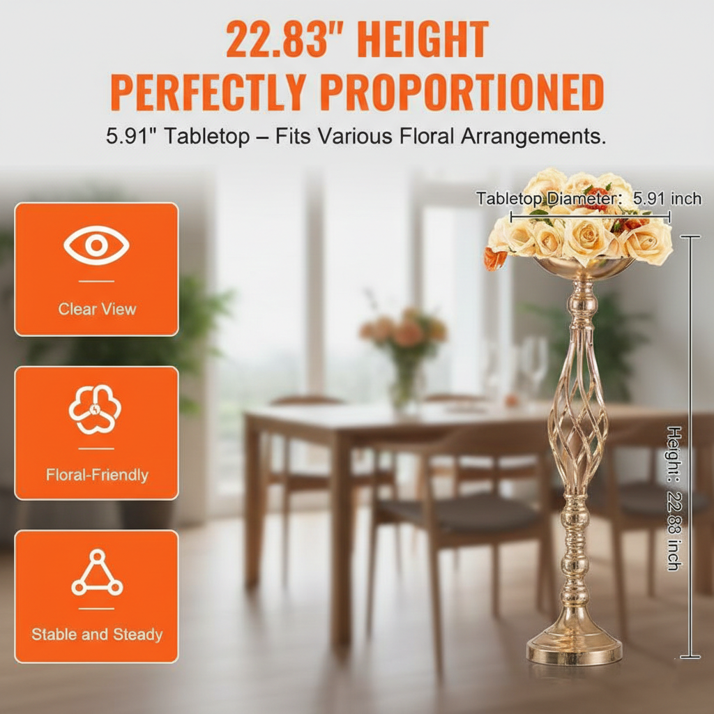 Imperial Gold Centerpiece Stand