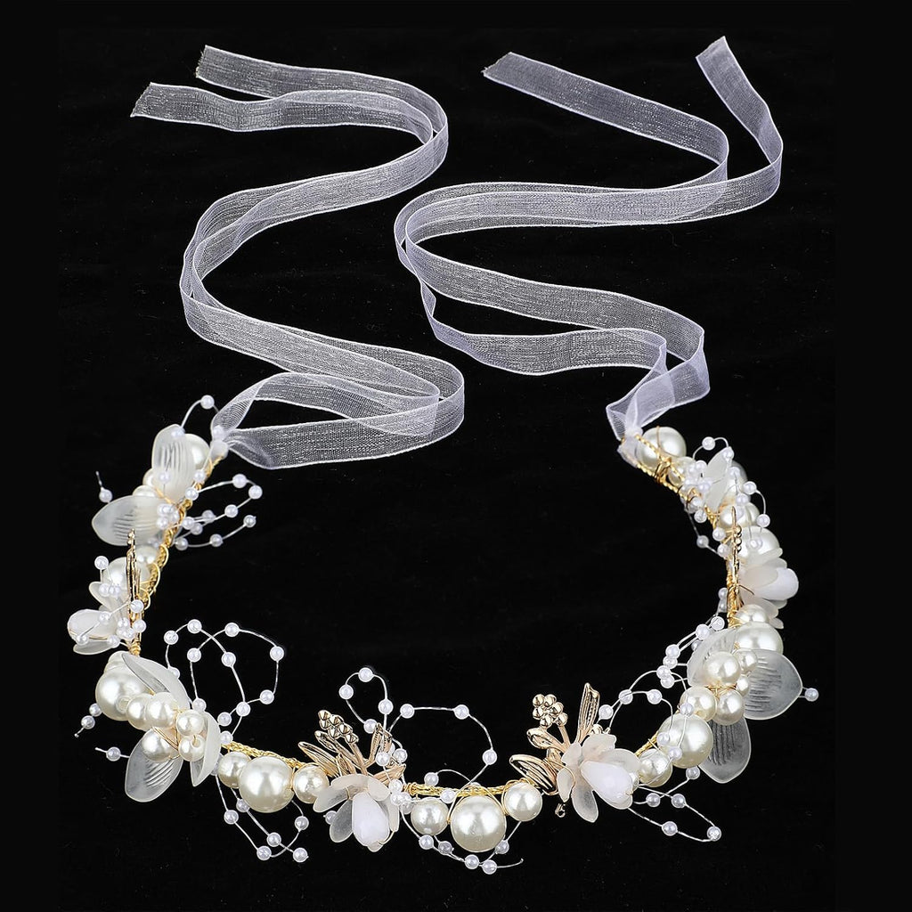 White Pearl Bridal Headband – Wedding Accessory
