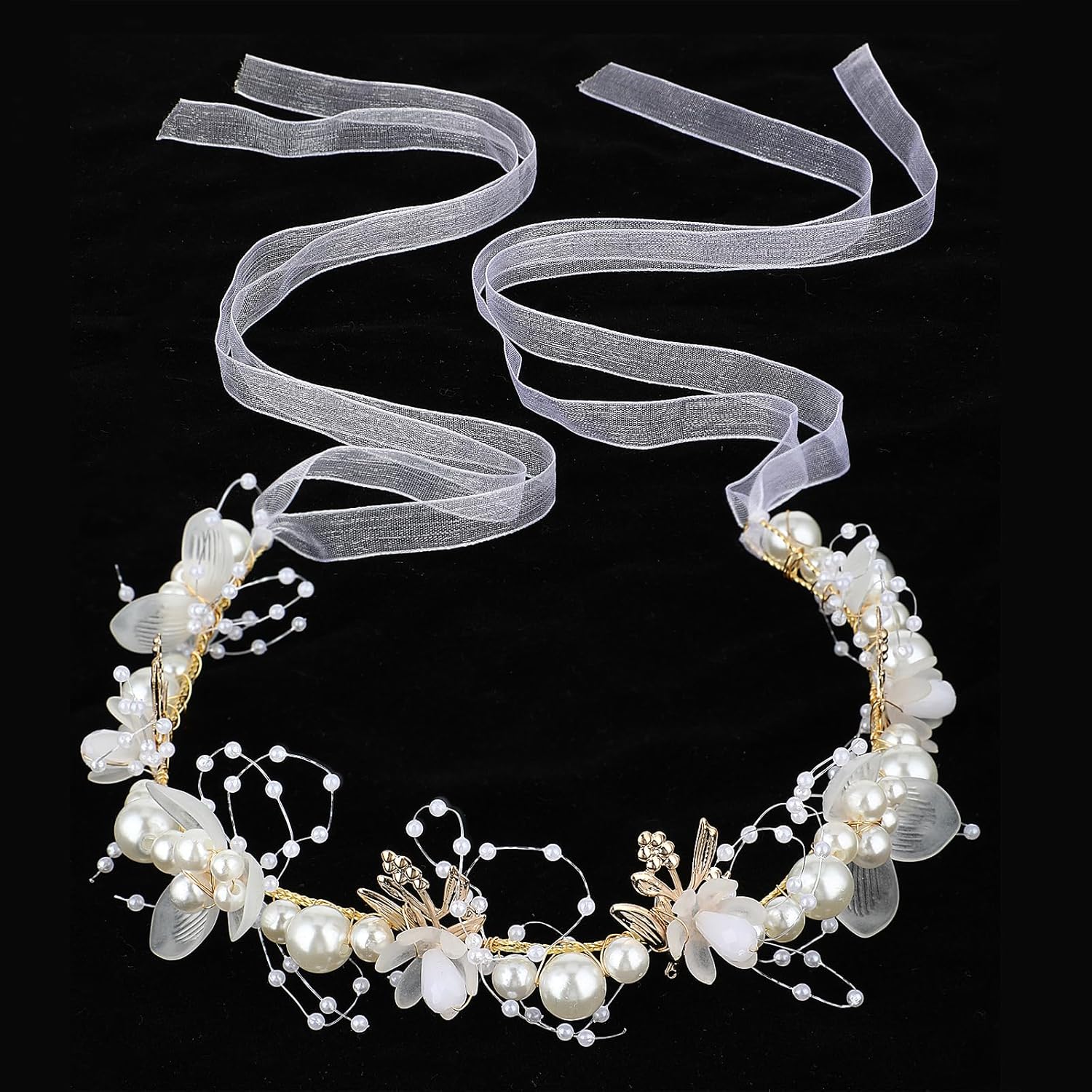 White Pearl Bridal Headband – Wedding Accessory